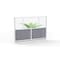 Luxor Expanse Modular Wall Room Divider System - Silver Frame - 70" x 48" Starter Wall MW-7048-FCG - alternate 1